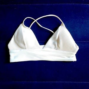 White bathing suit bikini top